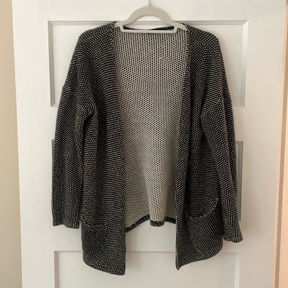 Black and white cardigan